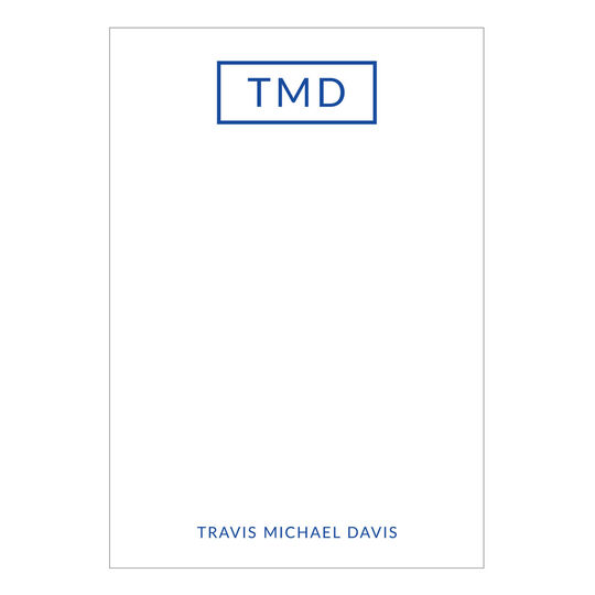 Davis Initials Petite Flat Note Cards